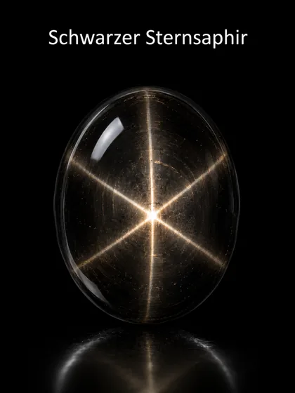 Schwarzer Sternsaphir